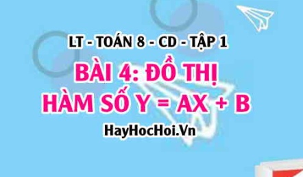 Đồ thị hàm số bậc nhất y=ax+b, cách vẽ, hệ số góc của đường thẳng? Ví dụ? Toán 8 bài 4 [b4c3cd1]